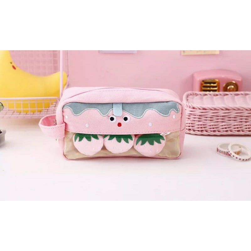 Wholesale Cartoon Fruit and Vegetable Canvas Pencil Bag